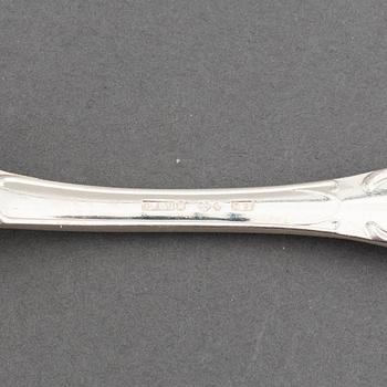 FISKBESTICK, silver, 18 + 18 st, modell "Olga", GAB, Stockholm och Eskilstuna, 1900-talets andra hälft.