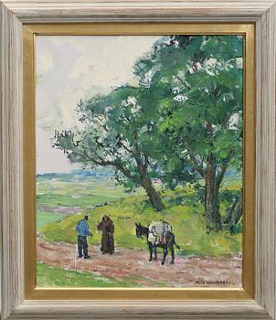 OLLE HJORTZBERG, olja på duk,