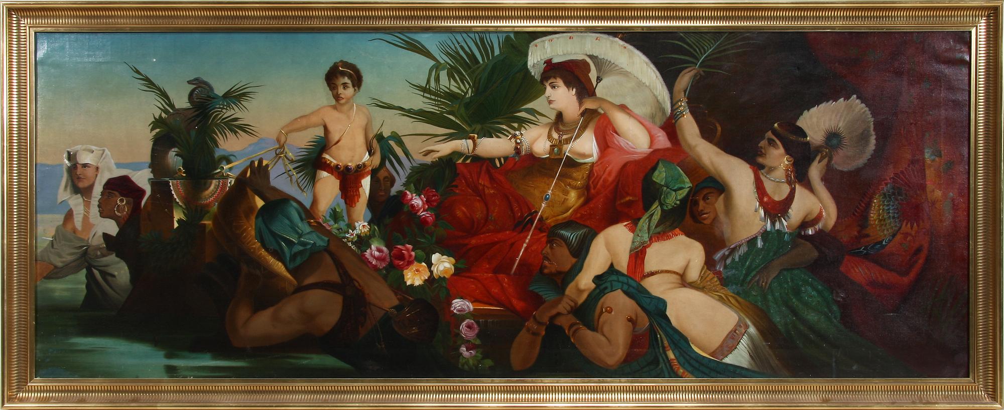 OKÄND KONSTNÄR. Olja på duk.  Sign P Söderström 1877.