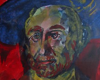 EMOND, MARTIN, gouache, sign. Prov; Olof Sager.