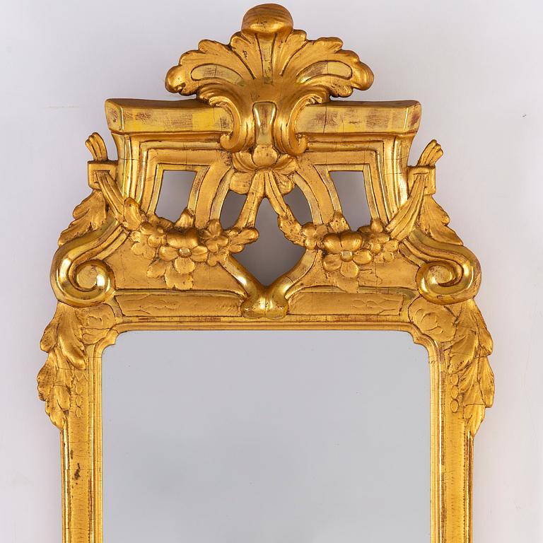 A Swedish Rococo mirror, second half of the 18th century.