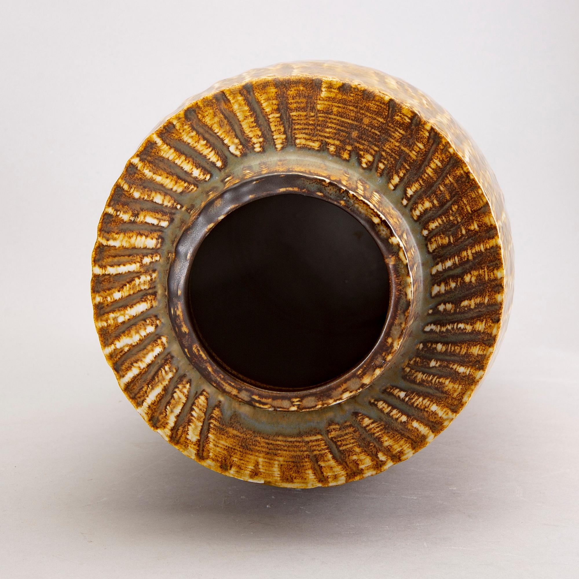 A stoneware floor vase by Gunnar Nylund, Rörstrand.