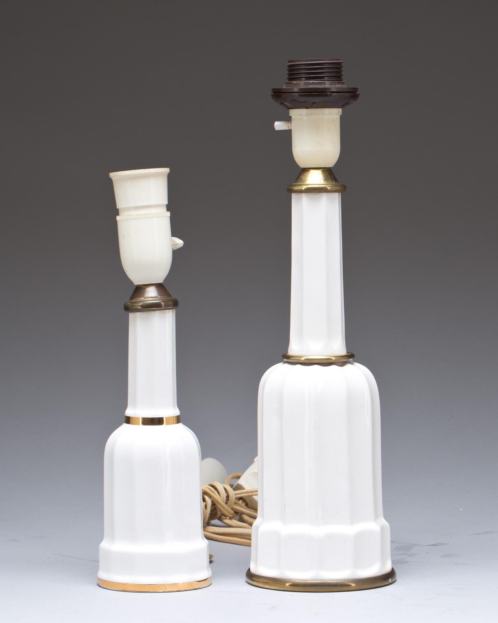 BORDSLAMPOR, 2 st. Porslin, Söholm Danmark.