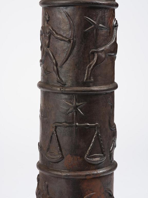 Johannes Dahl, piedestal, "Solvisare", Näfveqvarns bruk, Swedish Grace.