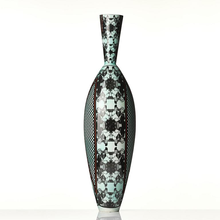 Åsa Lindström, a unique ceramic floor vase, Rörstrand, 1991.