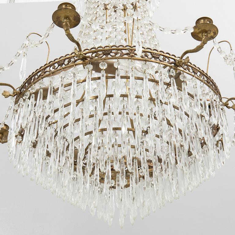 Chandelier, Gustavian style, 20th century.
