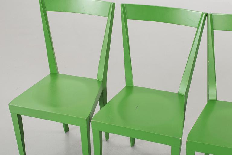 GIO PONTI, five chairs 'Livia', L'Abbate.