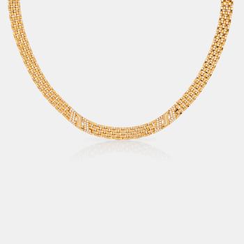 1274. A circa 2.50ct brilliant-cut diamond necklace signed Cartier.
