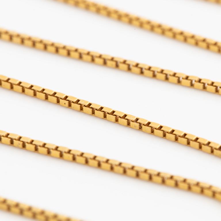 Chain 18K gold, Venetian link.