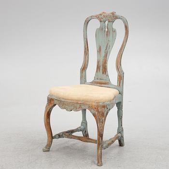 A rooco chair, mid-18th century.