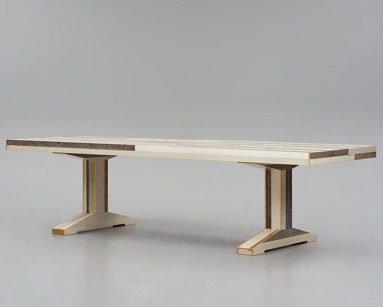 Piet Hein Eek, matbord, "Canteen Table in Scrapwood", Nederländerna, efter 2005.
