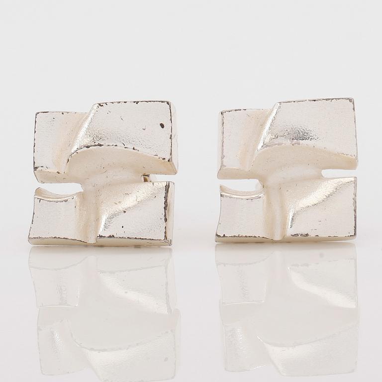 MANSCHETTKNAPPAR, 1 par, sterlingsilver, Björn Weckström, Lapponia, Finland 1988.