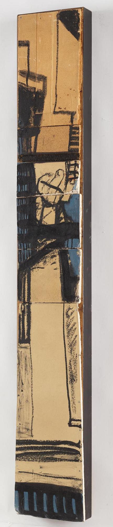 Arvid Pettersen, signed AJP and dated -90 on verso. Mixed media on panel.