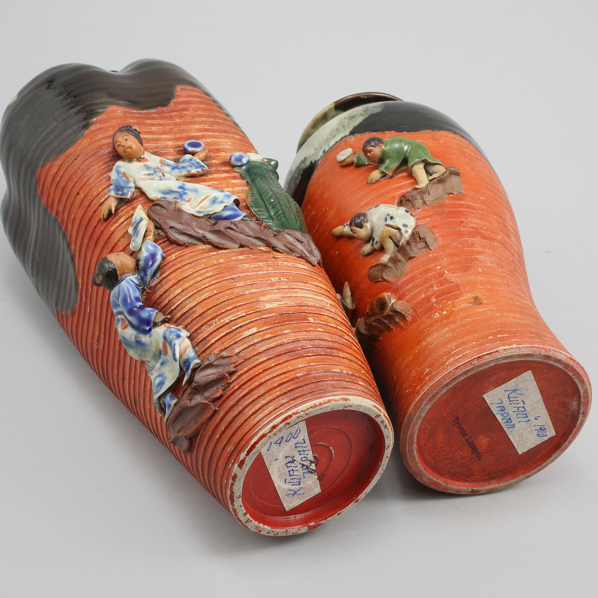 VASER, 2 st, lergods, Japan, 1900-tal.