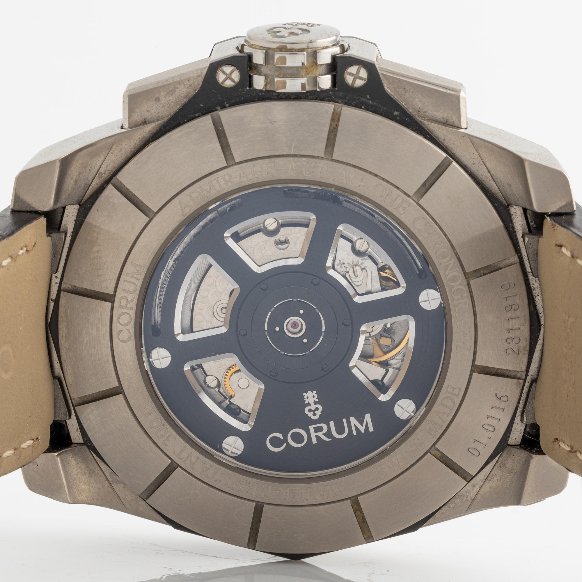 Corum, Admiral's Cup, AC-One 45, chronograph, wristwatch, 45 mm.