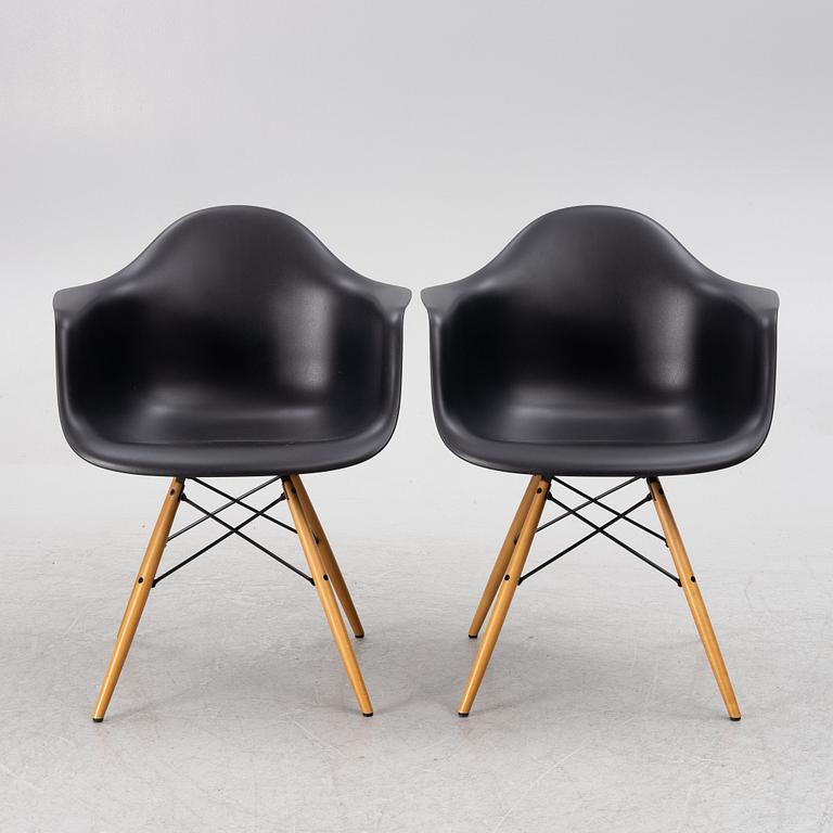 Charles & Ray Eames, a pair of "DAW" plastic chairs, Vitra, Italy, 2015.