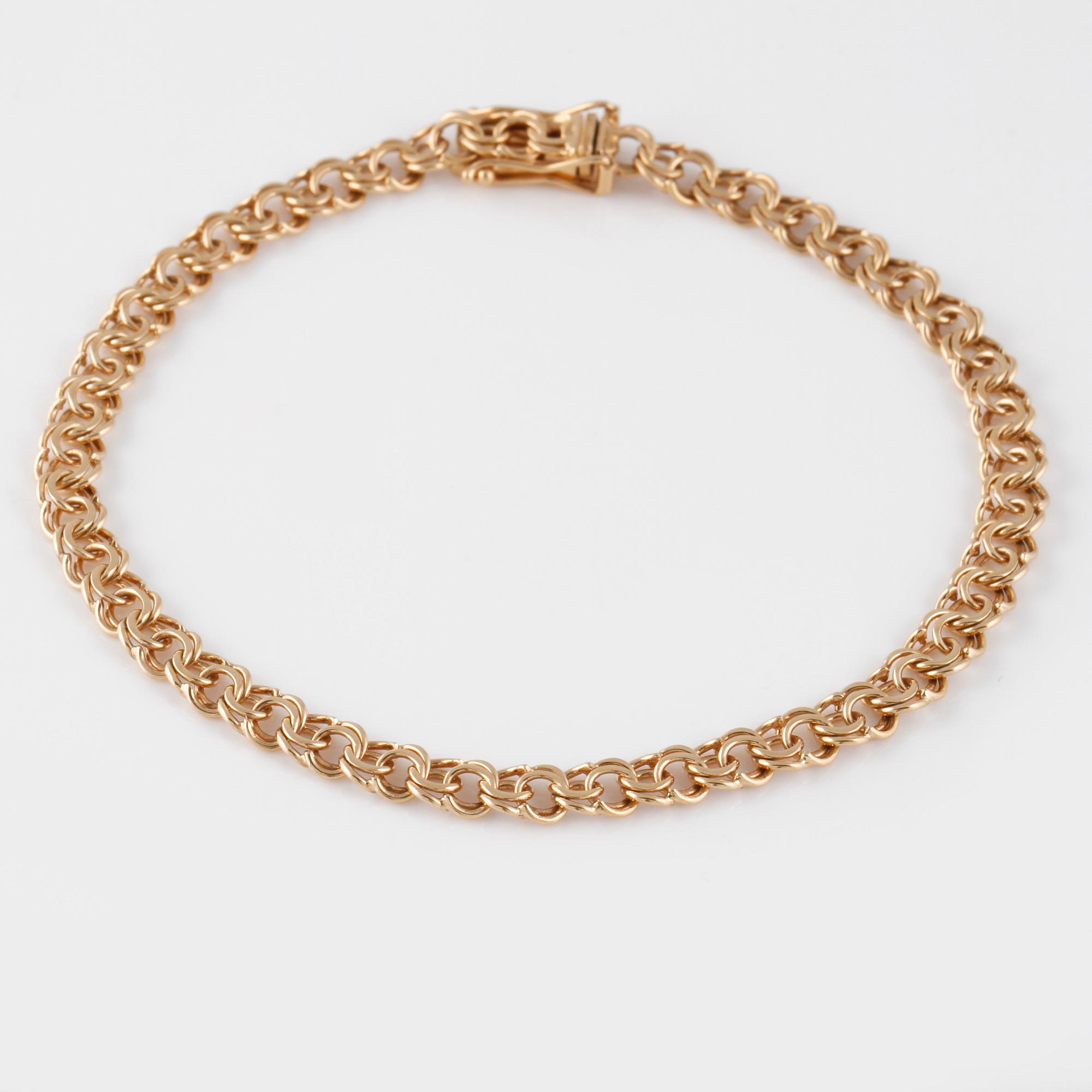 ARMLÄNK, 18K guld, Segir, Köping, 1951. Vikt 7,0 gram.