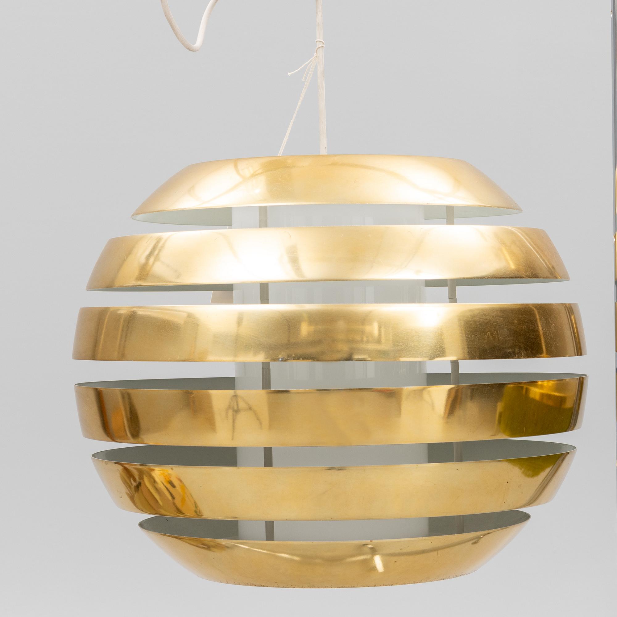 Carl Thore (Sigurd Lindkvist), ceiling lamp, "Le Monde", Granhaga Metallindustri, 1970s.