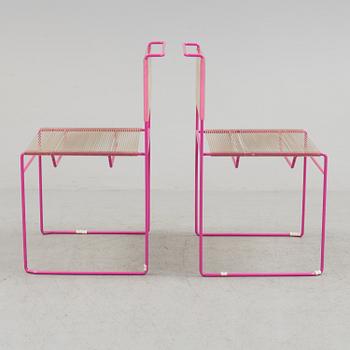 CHAIRS, a pair, "Fly Line" by CMP-padova Italy, second half of the 20th century. Signed with label.