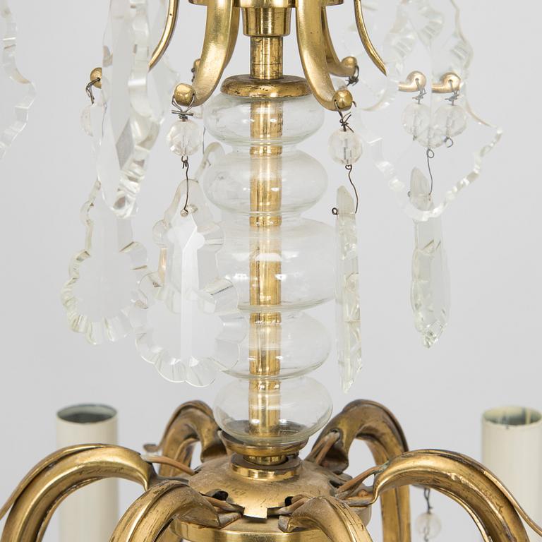 Paavo Tynell, kattokruunu/kristallikruunu, malli 1465/6, Taito 1900-luvun puoliväli.