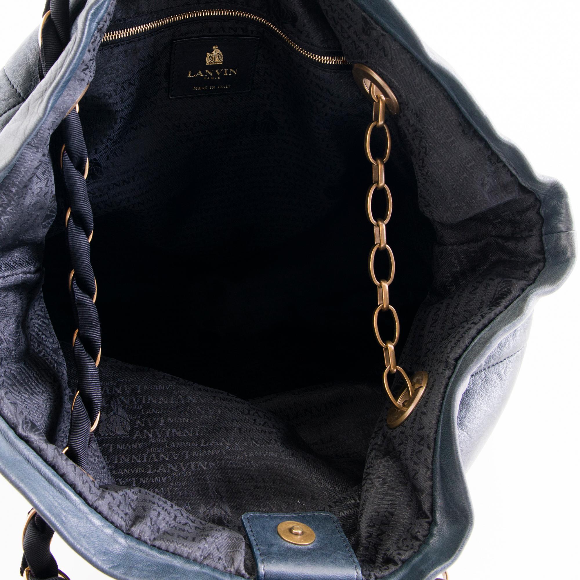 LANVIN Happy Leather Tote Bag.
