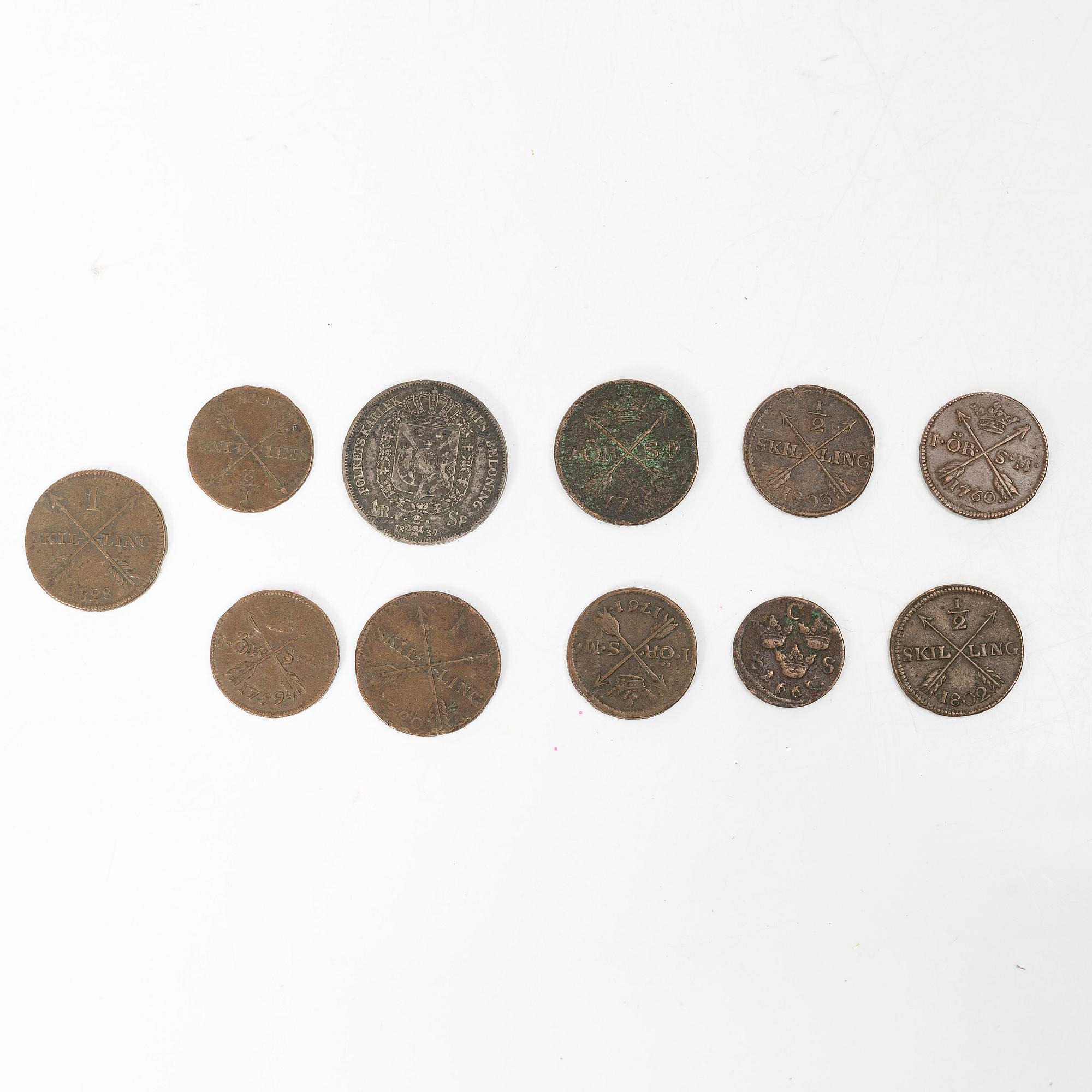 Plate money, Fredrik I, 4 daler Silver Coin, 1722.