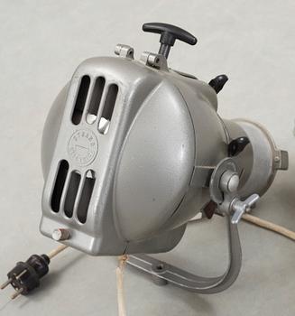 STUDIOLAMPA, plåt, Strand Electric, 1900-tal.