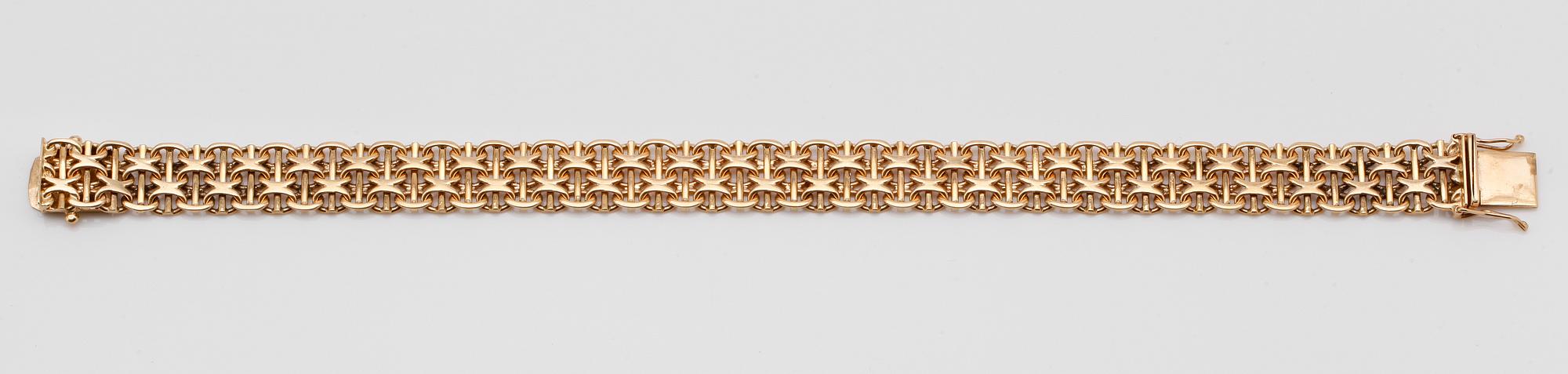 ARMBAND, 18K guld, svenska stämplar, 1967. Vikt ca 24 g.