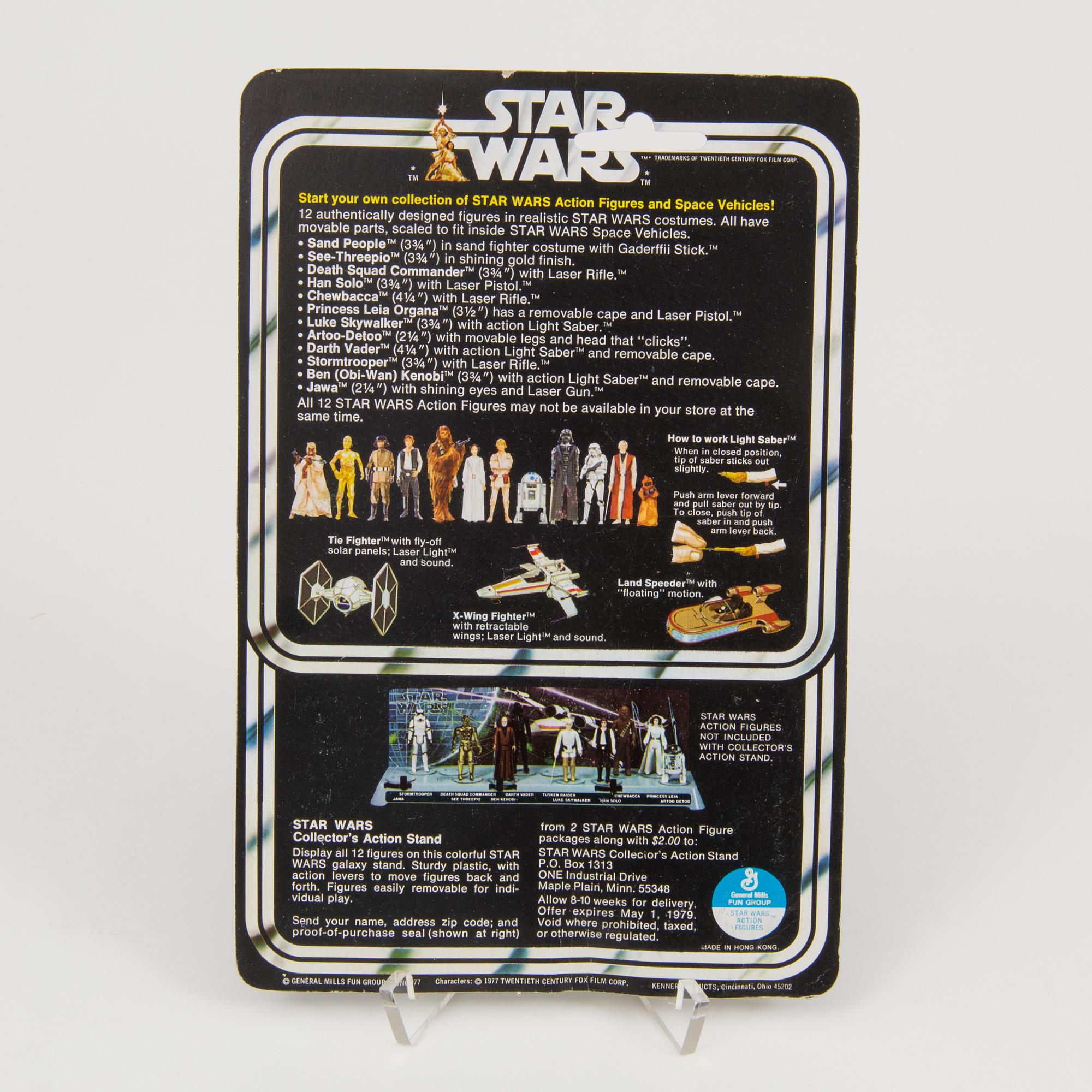 STAR WARS, Death Squad Commander i oöppnad 12 back förpackning, Kenner 1978.