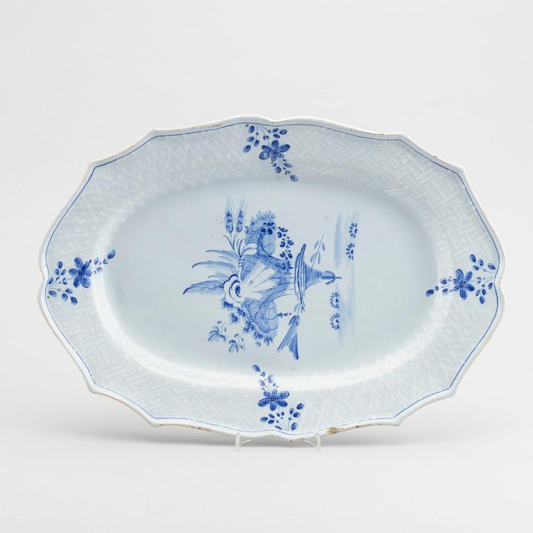 A Swedish Rörstrand faience plate dated 1755.