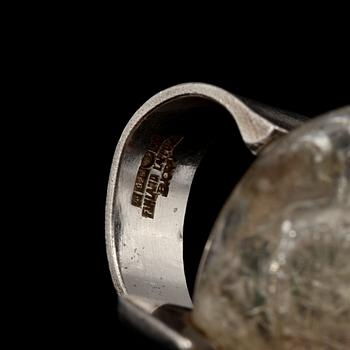 RING, sterlingsilver, "Man in The Cosmos", Björn Weckström, Lapponia, 1974. Vikt 21 g.