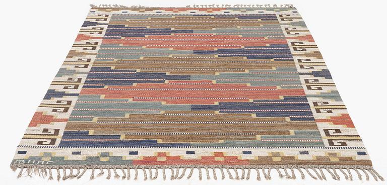 Märta Måås-Fjetterström, a carpet, 'Blå heden', flat weave, c 248 x 151 cm, signed AB MMF.