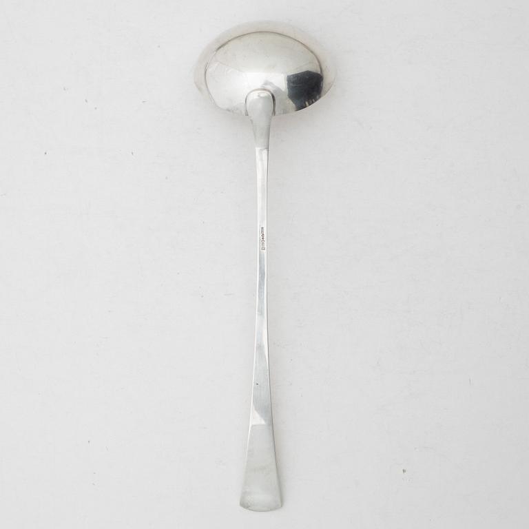 C.G. Hallberg, A silver soup ladle, model "Diana", Stockholm 1955.