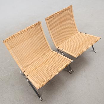 Poul Kjaerholm, armchairs, a pair, "PK22" for Fritz Hansen, Denmark, 2000.