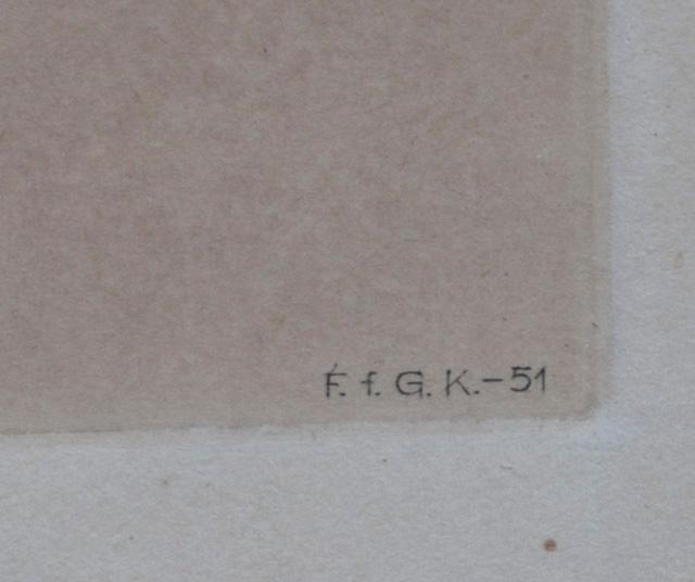 AXEL FRIDELL, torrnål. "Tak i Stockholm II" 1932. II état -51.