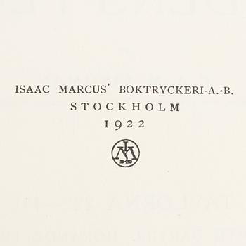 Bokverk, 4 volymer, "Bilder ur Nordens flora", C.A.M. Lindman, Wahlström & Widstrand, Stockholm, 1922 - 1926.