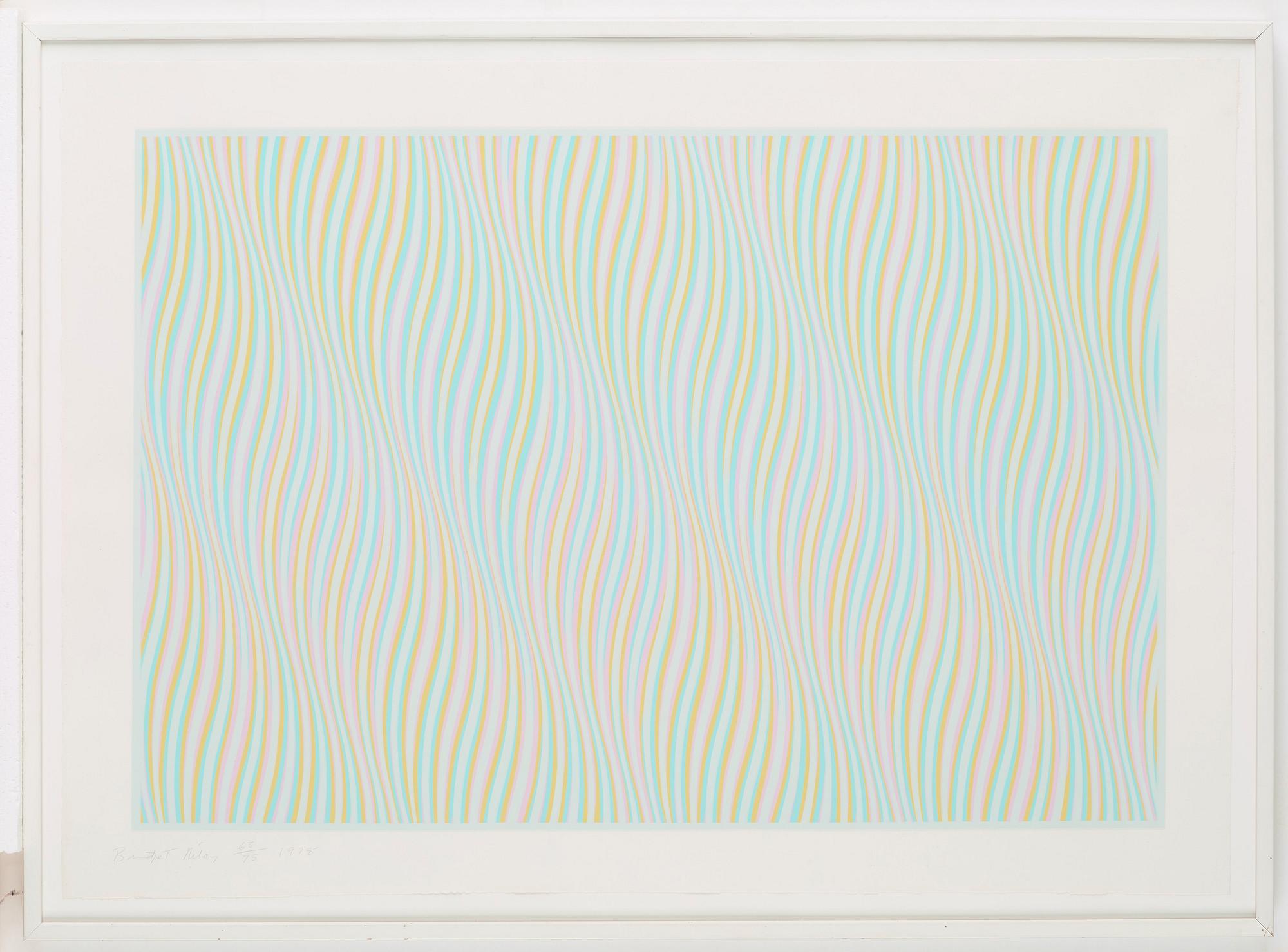 Bridget Riley, "Untitled Bleu".