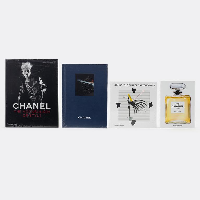 Chanel, four coffee table books.