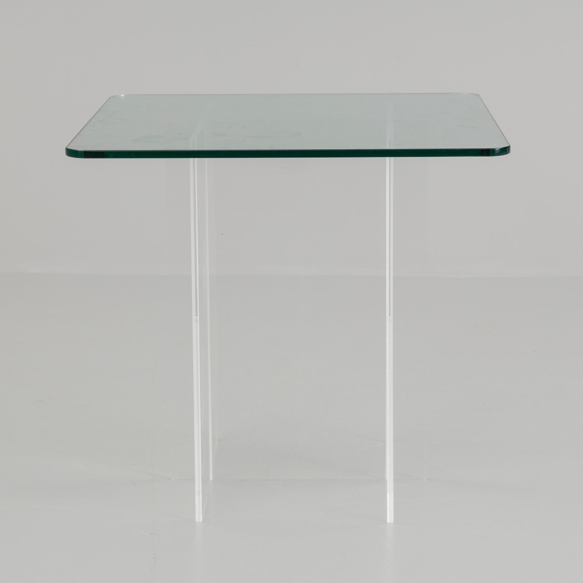 BORD, glas och plexiglas, 1980-tal.