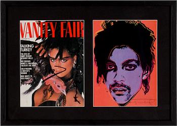 Andy Warhol · ANDY WARHOL, offsetprint, Prince, ur Vanity Fair, Talking Turkey issue, 1984, signerad.