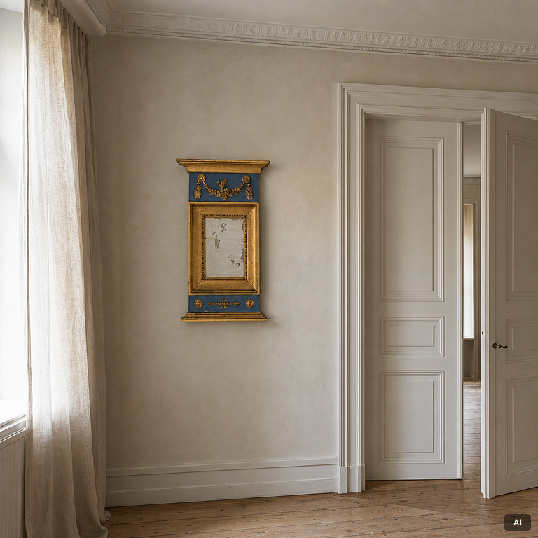 A Late Gustavian Mirror, first half of the 19th century.