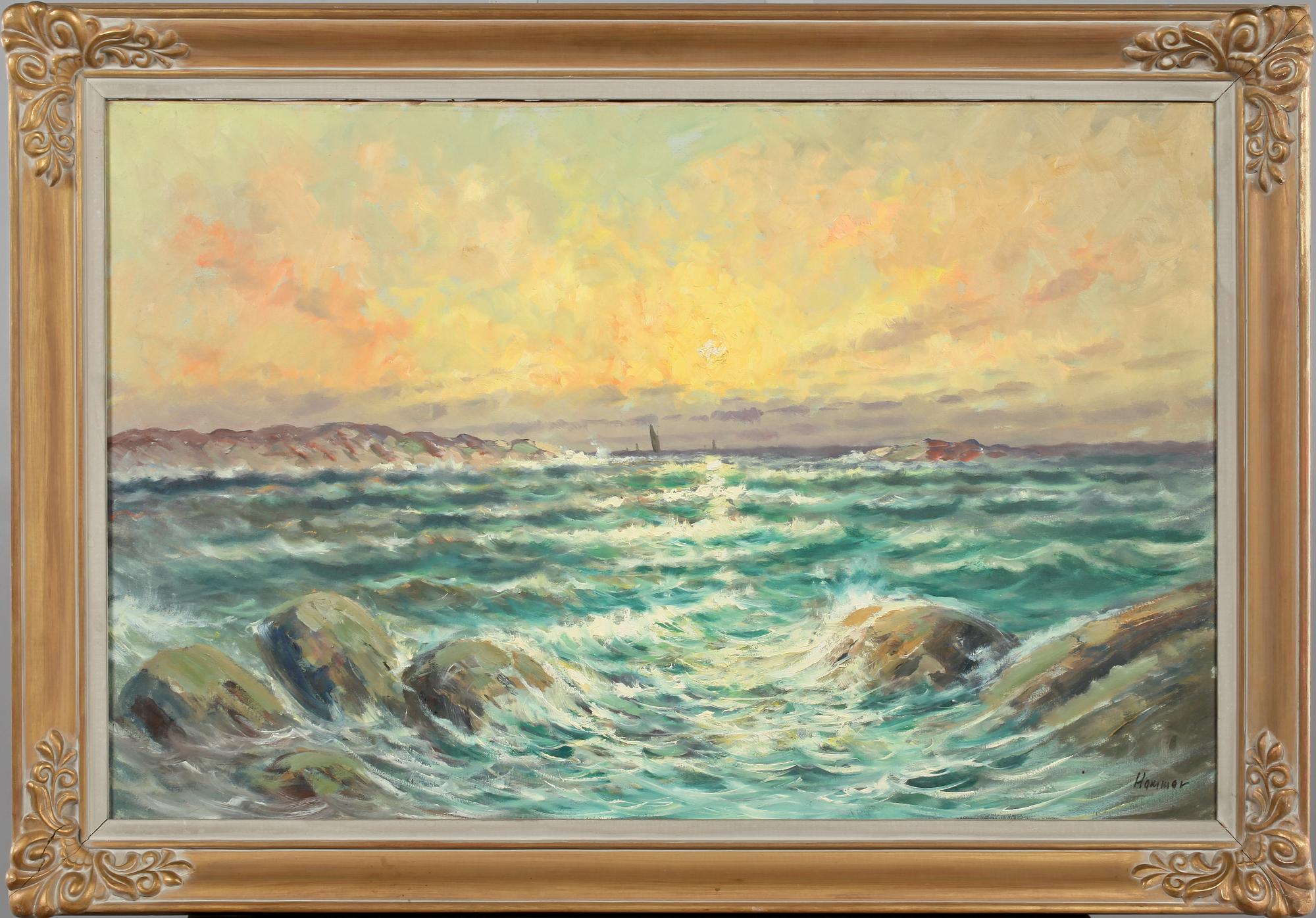 OKÄND KONSTNÄR, olja på duk, signerad Hammar, 1900-tal.