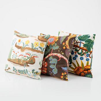 Josef Frank, three pillows, Firma Svenskt Tenn, Sweden.