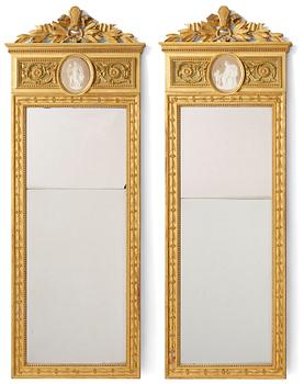 105. A pair of Late Gustavian mirrors, by Pehr Ljung (1743-1819).