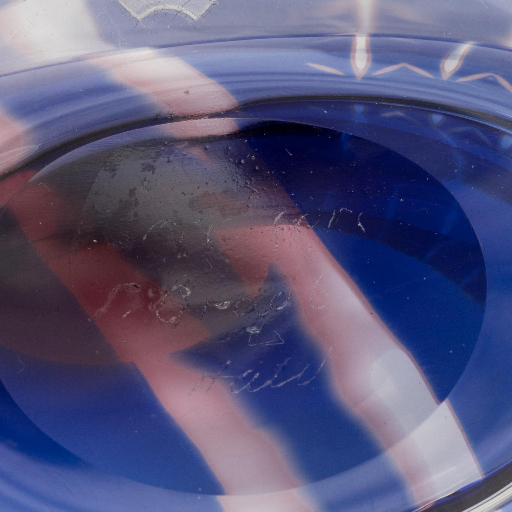 Edward Hald, skål, slipgraal, Orrefors, signerad.