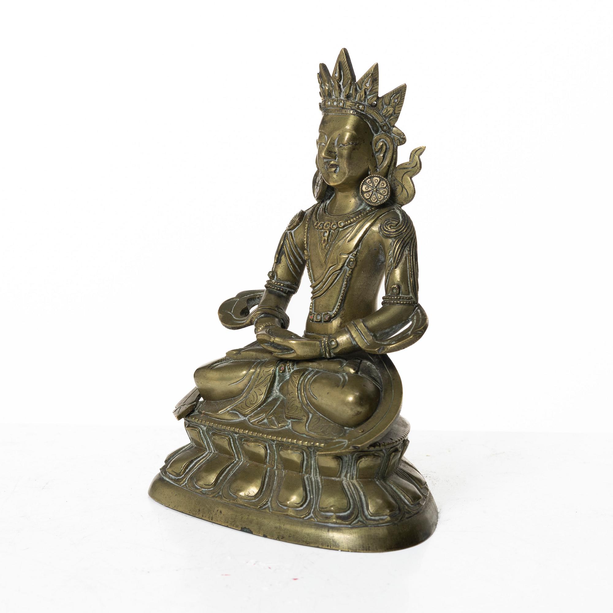 Amitayus, Buddha, mässing, 1900-tal.