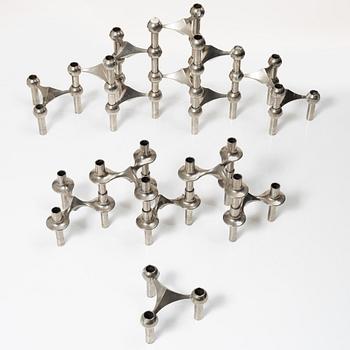Ceasar Stoffic & Friz Nagel, candle holders 16 pcs Germany late 20th century.