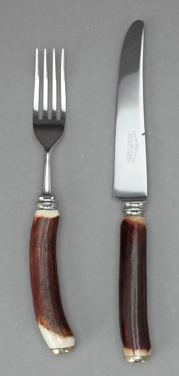 BESTICK, metall och horn, 1950-tal.