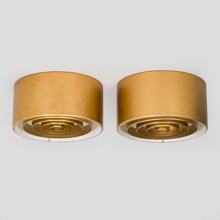 Yki Nummi, kattovalaisimia, 2 kpl, malli 971-135 /25 Stockmann Orno 1970-luku.