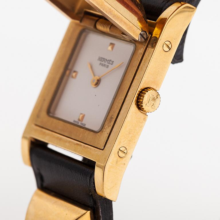 Hermes Medor, wristwatch, 23 x 23 mm.
